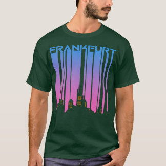 Frankfurt vintage retro stad Silhouette Geschenk T-shirt