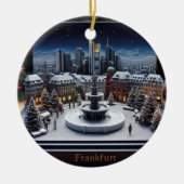 Frankfurt Wonderland: 3D kerstversiering Keramisch Ornament (Voorkant)
