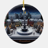 Frankfurt Wonderland: 3D kerstversiering Keramisch Ornament (Achterkant)