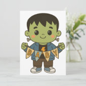 Frankie Boo Crew Baby Shower Invitation – Editable Kaart (Staand voorkant)