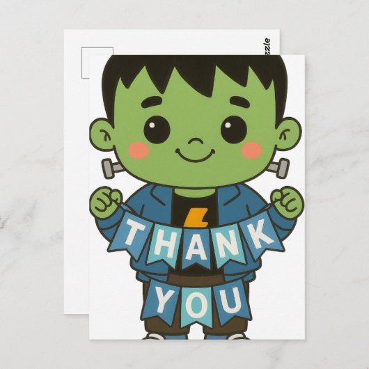 Frankie Boo Crew Kaart "Dank je wel" (Voorkant / Achterkant)