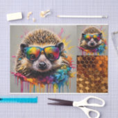 Frankie de zonnebril draagt egel tissuepapier (Craft)