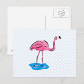 Frankie Flamingo Briefkaart (Voorkant / Achterkant)