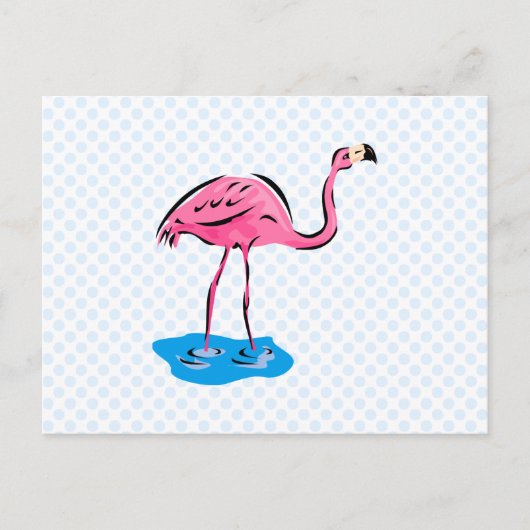 Frankie Flamingo Briefkaart (Voorkant)
