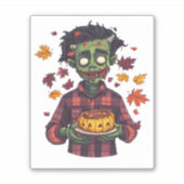 Frankie houdt van Herfst Sticker (Voorkant)