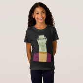 Frankie leeft! Het moderne Cartoon Halloween monst T-shirt (Voorkant volledig)