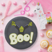 Frankie Monster Frankenstein Halloween Zwart Krijt Papieren Bordje (Feest)