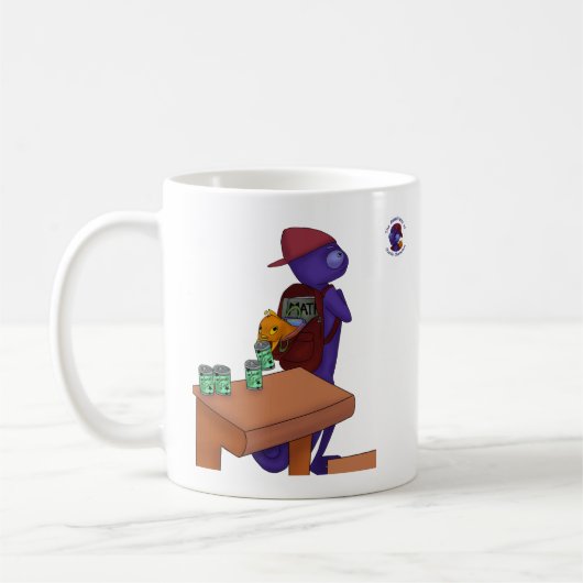 Frankie neemt een soda koffiemok (Links)