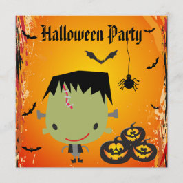 Frankie, pompoenen, katten en Spider Halloween Par Kaart