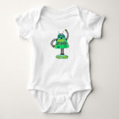 Frankie robot, groen op wit romper (Voorkant)