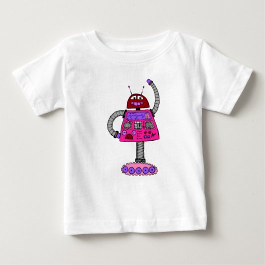 Frankie Robot: Roze op wit (Voorkant)