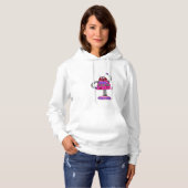 Frankie Robot: Roze op wit Hoodie (Voorkant volledig)