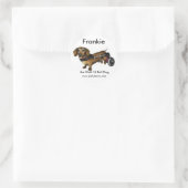 Frankie Small, Frankie, de Walk 'N Roll Dog Ronde Sticker (Tas)