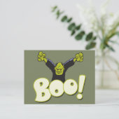 Frankie Superheld - Frankenstein Monster Halloween Briefkaart (Staand voorkant)
