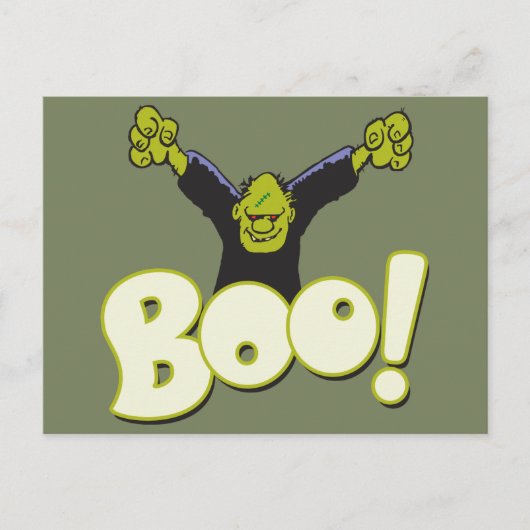 Frankie Superheld - Frankenstein Monster Halloween Briefkaart (Voorkant)