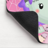 Frankie the Fabric Monster Pink Spiderweb Mouse Pa Muismat (Hoek)