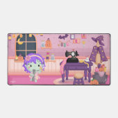 Frankie The Fabric Monster Seamstress Muismat Bureaumat (Voorkant)