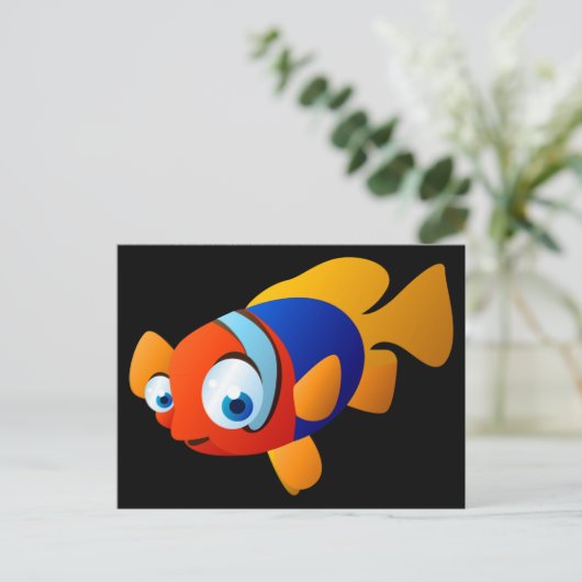 Frankie The Fish Briefkaart (Staand voorkant)