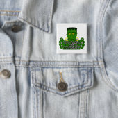 Frankie Trick or treat? Vierkante Button 5,1 Cm (In situ)
