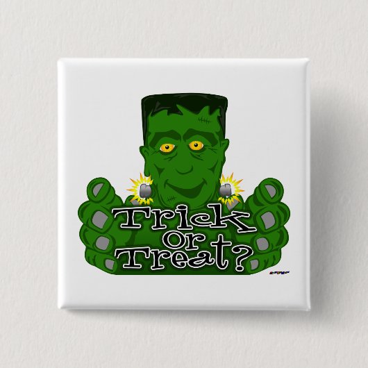 Frankie Trick or treat? Vierkante Button 5,1 Cm (Voorkant)