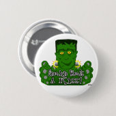 Frankie wil een kus. ronde button 5,7 cm (Voorkant /achterkant)