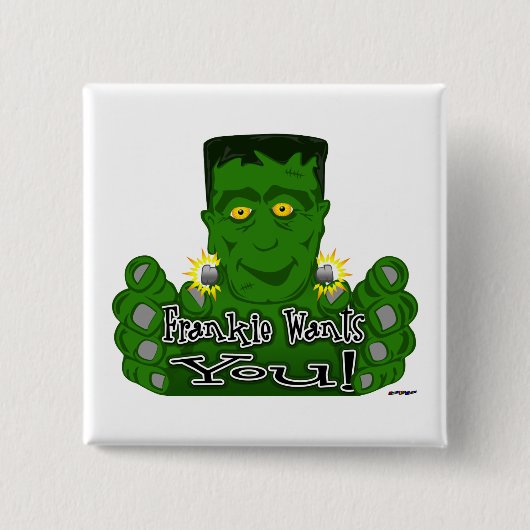 Frankie wil je! vierkante button 5,1 cm (Voorkant)