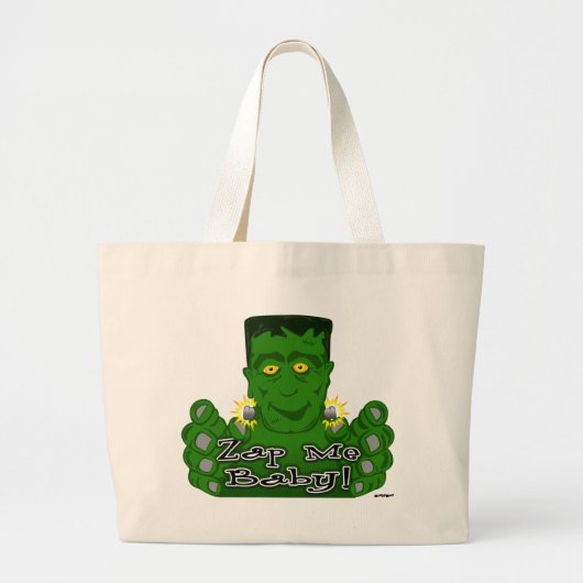 Frankie Zap me Baby. Grote Tote Bag (Voorkant)