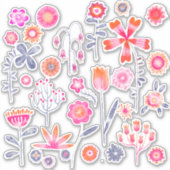 Frankie's Garden Flowers Sticker (Voorkant)