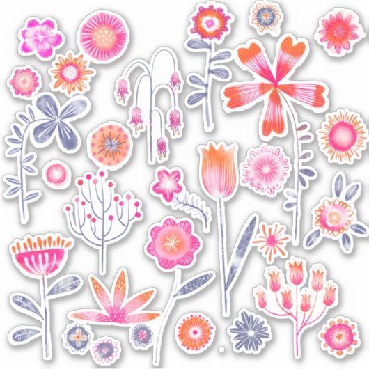 Frankie's Garden Flowers Sticker (Voorkant)