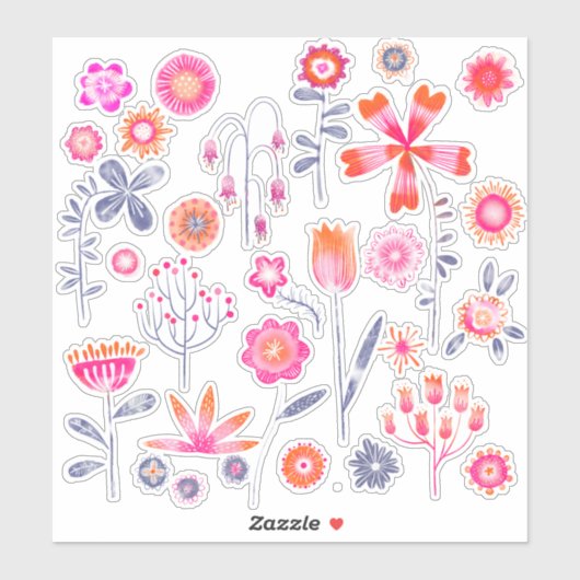 Frankie's Garden Flowers Sticker (Vel)