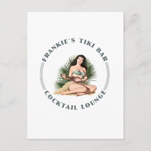 Frankie's Tiki Bar Hula Girl Briefkaart (Voorkant)