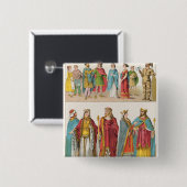 Frankish Dress Vierkante Button 5,1 Cm (Voorkant /achterkant)