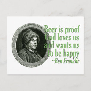 Franklin Beer Quote Briefkaart
