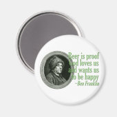 Franklin Beer Quote Magneet (Voorkant / Achterkant)