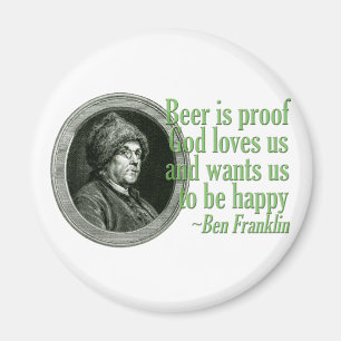 Franklin Beer Quote Magneet