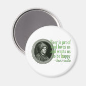 Franklin Beer Quote Magneet (Voorkant / Achterkant)