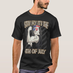 Franklin Benjamin 4 juli patriottische vlag van de T-shirt
