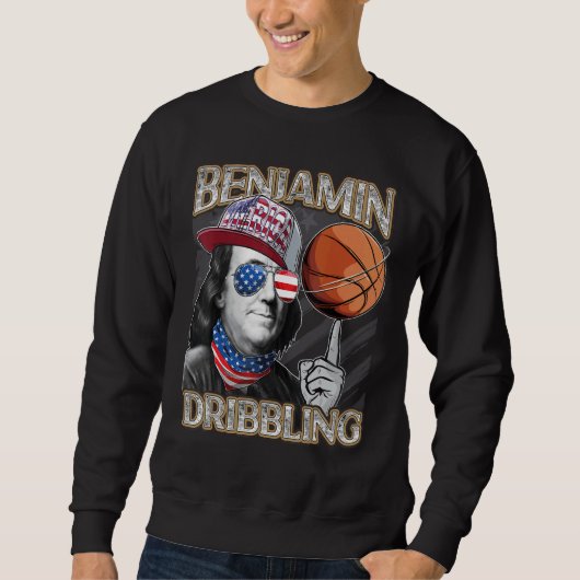 Franklin Benjamin Dribbling Basketball Patriotic 4 Trui (Voorkant)