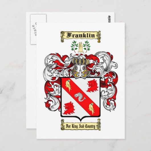 Franklin Briefkaart (Voorkant / Achterkant)