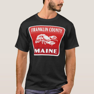 Franklin County Maine Retro Badge Rood T-shirt