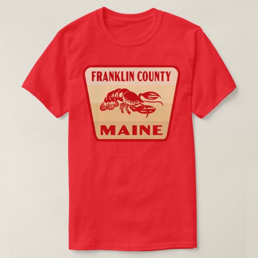 Franklin County Maine Retro Badge Tan T-shirt (Design voorkant)