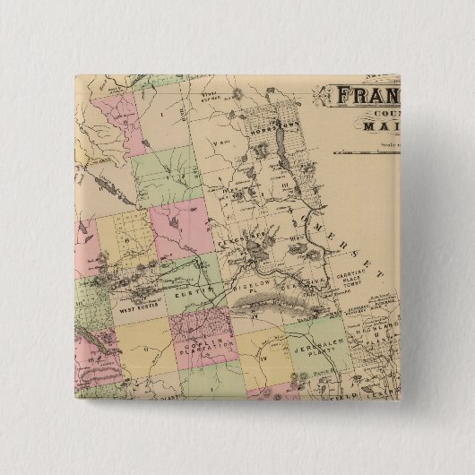 Franklin County, Maine Vierkante Button 5,1 Cm (Voorkant)