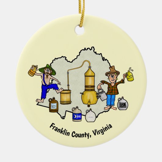 Franklin County, VA Moonshine Capitol Ornament (Voorkant)