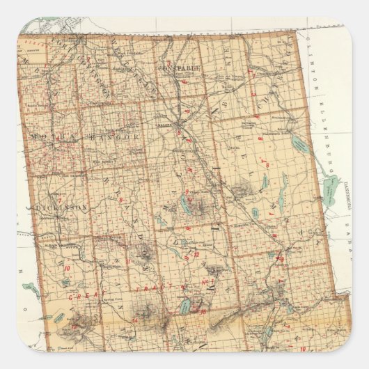 Franklin County Vierkante Sticker (Voorkant)