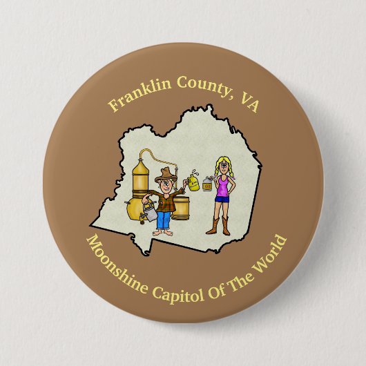 Franklin County, Virginia Moonshine Button (Voorkant)