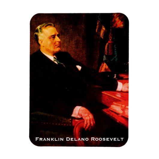 Franklin D. Roosevelt, 4 Term War President FDR Magneet (Verticaal)