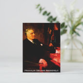 Franklin D. Roosevelt, Amerikaans President van Oo Feestdagenkaart (Staand voorkant)
