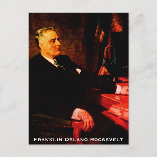 Franklin D. Roosevelt, Amerikaans President van Oo Feestdagenkaart (Voorkant)
