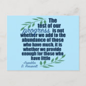 Franklin D. Roosevelt Inspirerend Progress Quote Briefkaart (Voorkant)