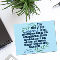 Franklin D. Roosevelt Inspirerend Progress Quote